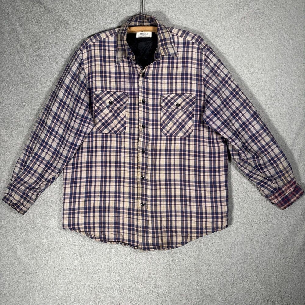 Vintage Sears The Men’s Store Shacket‎ Men’s Size L Lined Insulated Plaid